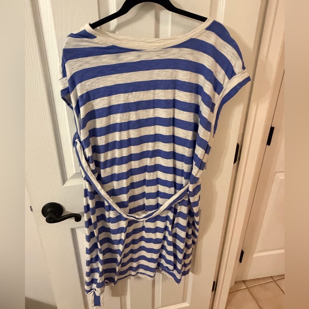 J. Crew Striped Blue and Cream dress